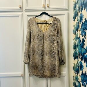 Rory Beca 100% Silk Python Print Mini Dress